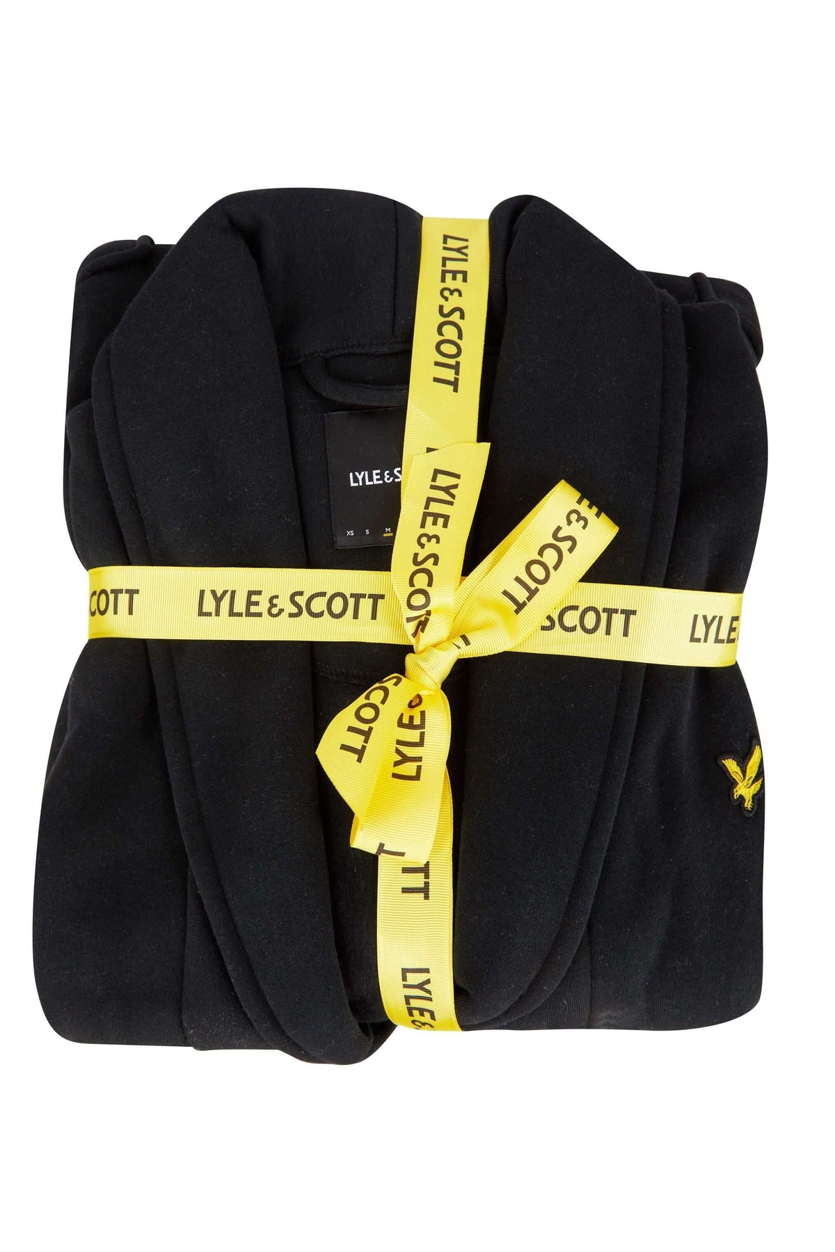 Lyle & Scott Matthew Fleece Dressing Gown Black - Image 4