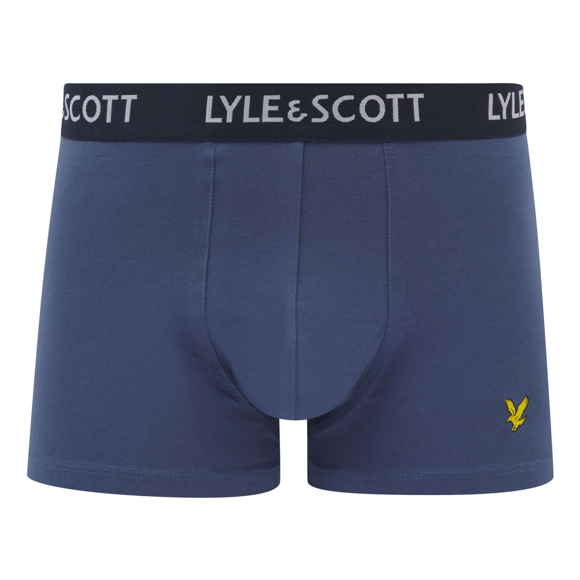 Lyle & Scott Men's - 5 Pack Miller Trunks - Peacoat/Ruby Wine/Grey/Blue/Beetle