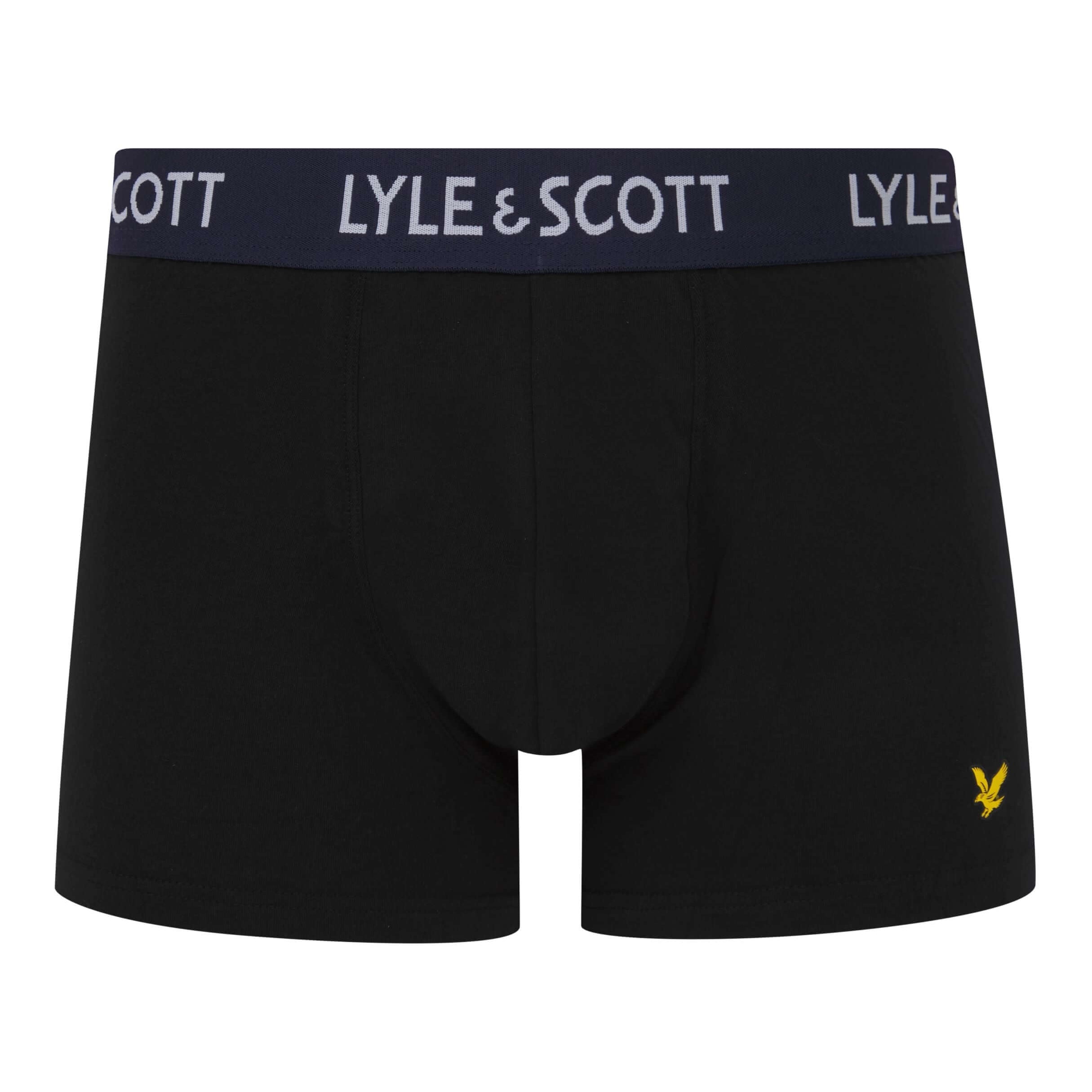 Lyle & Scott Men's - 5 Pack Miller Trunks - Black Multi Waistbands