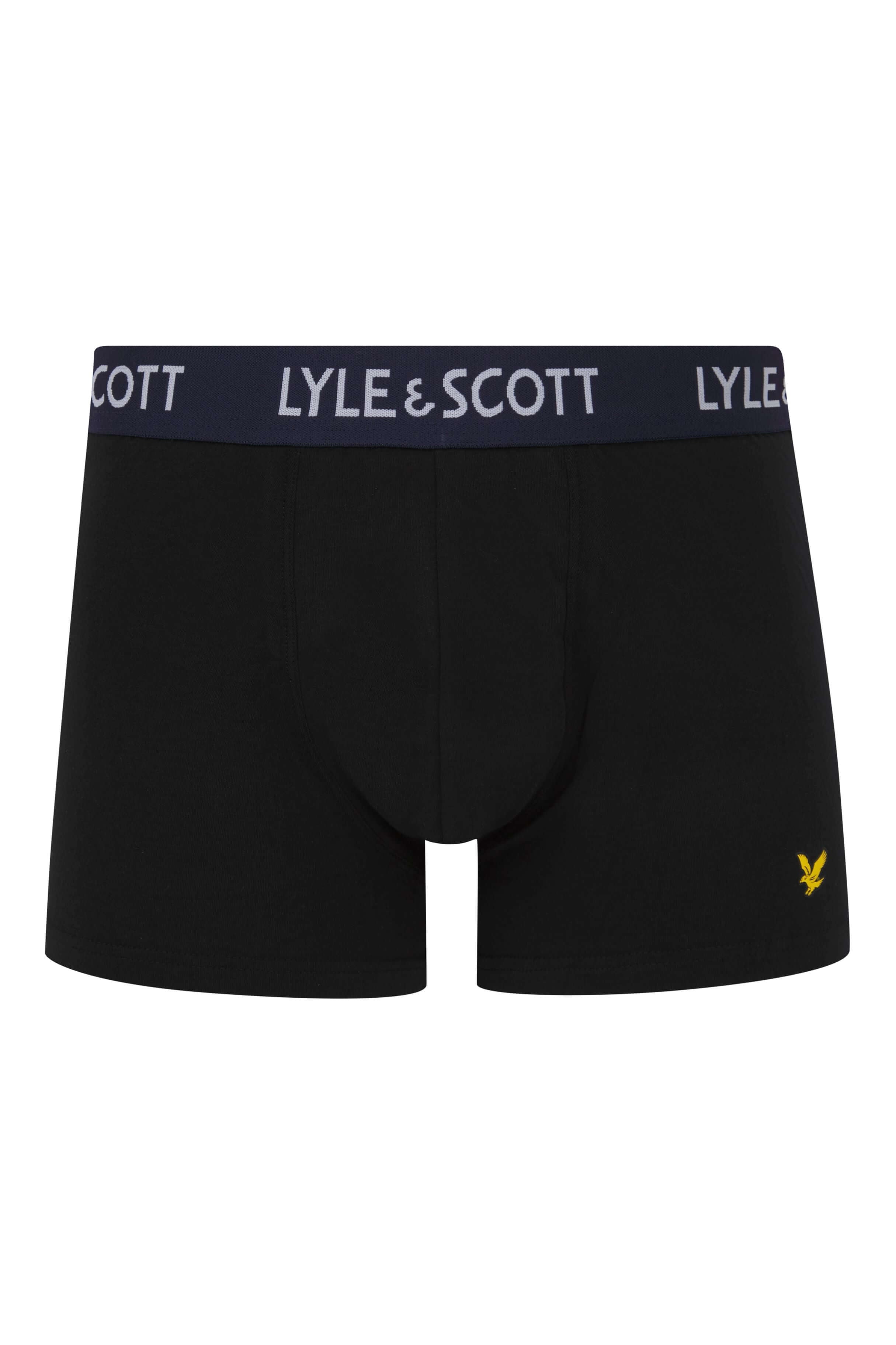 Lyle & Scott Men's - 5 Pack Miller Trunks - Black Multi Waistbands