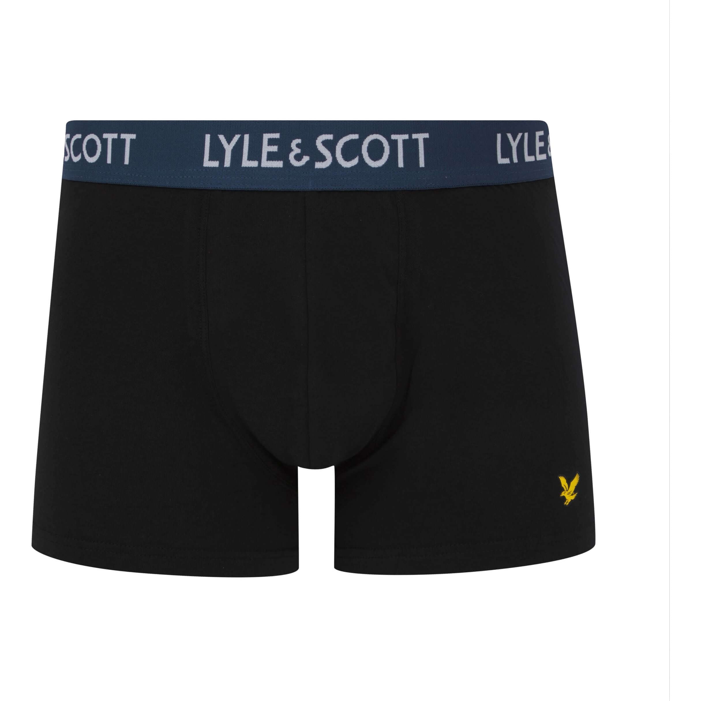 Lyle & Scott Men's - 5 Pack Miller Trunks - Black Multi Waistbands