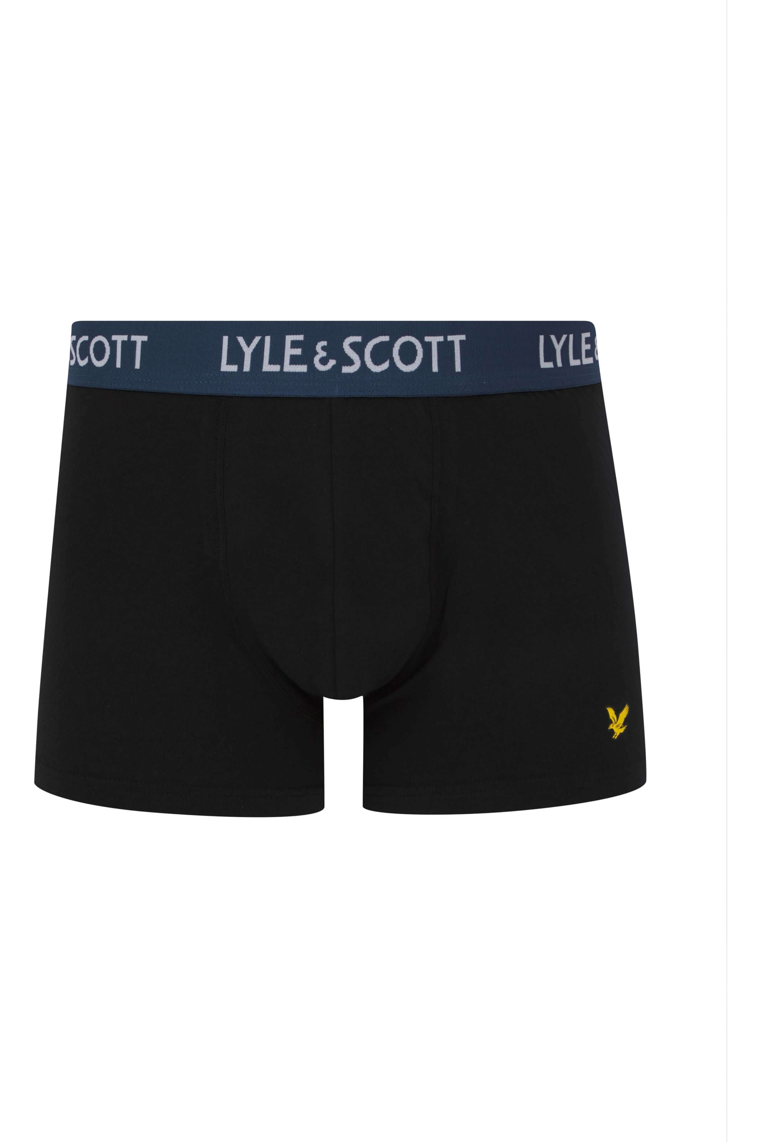 Lyle & Scott Men's - 5 Pack Miller Trunks - Black Multi Waistbands