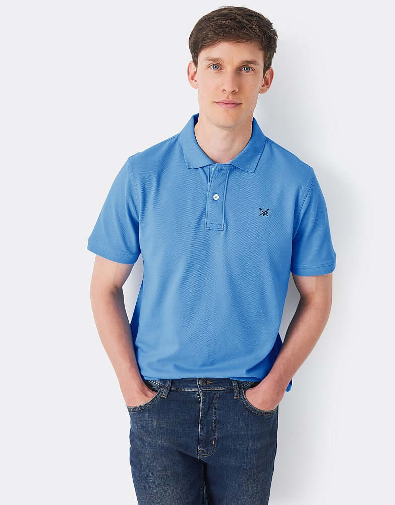 Crew Clothing Classic Pique Polo Shirt - Heritage Sky Blue
