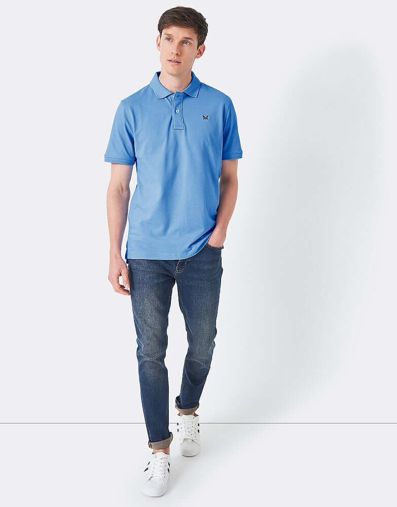 Crew Clothing Classic Pique Polo Shirt - Heritage Sky Blue