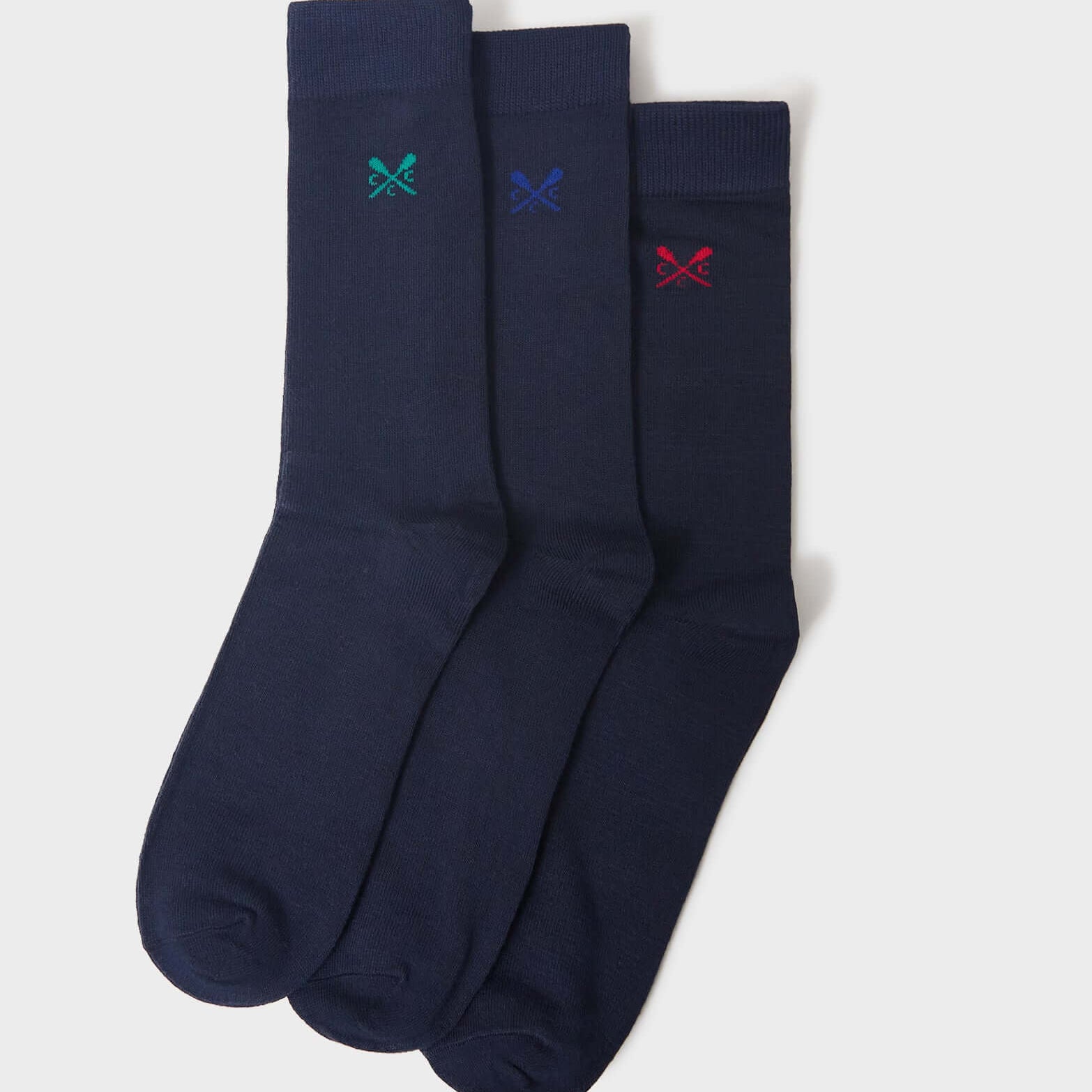 Crew Clothing 3 Pack Classic Bamboo Socks - Navy
