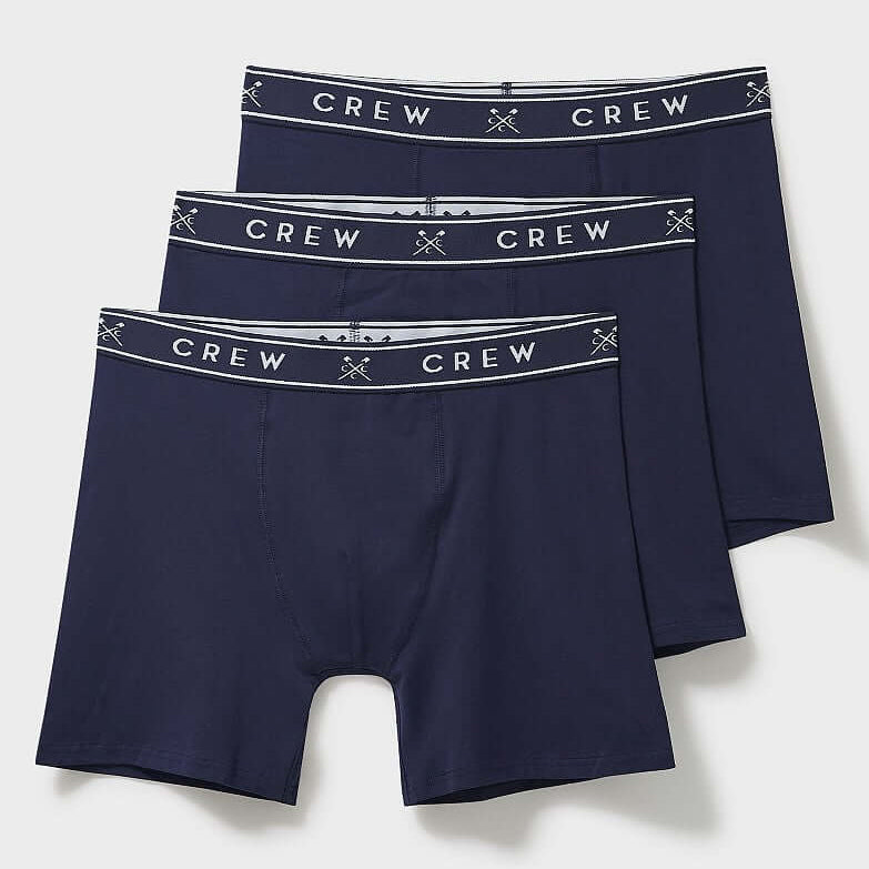 Crew Clothing Cotton 3 Pack Cotton Jersey Boxers - Navy
