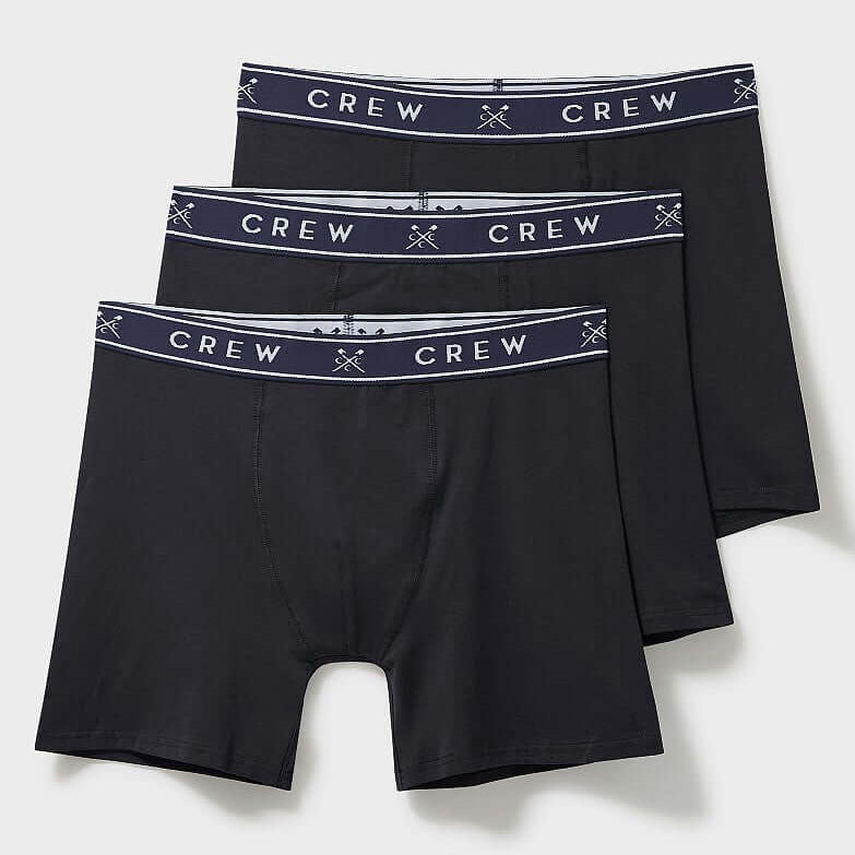 Crew Clothing Cotton 3 Pack Cotton Jersey Boxers - Black