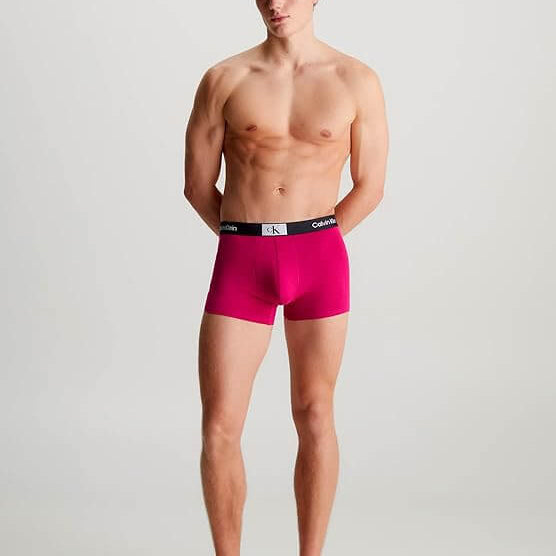 Calvin Klein 3 Pack CK96 Trunks - Red/Black Print