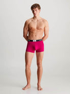 Calvin Klein 3 Pack CK96 Trunks - Red/Black Print