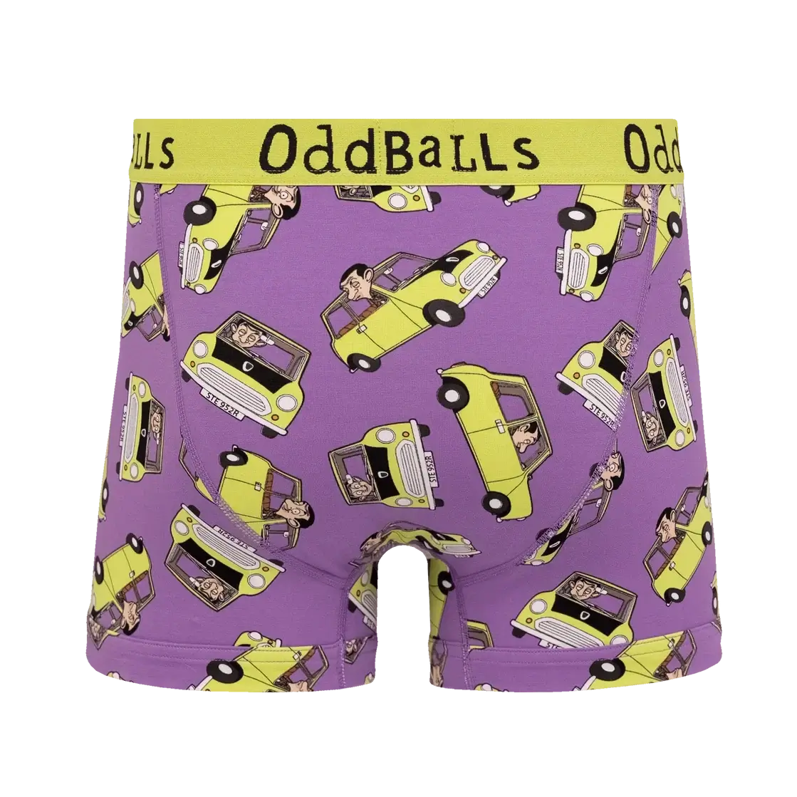 OddBalls Mr Bean Car Men's Cotton Boxer Shorts – back view