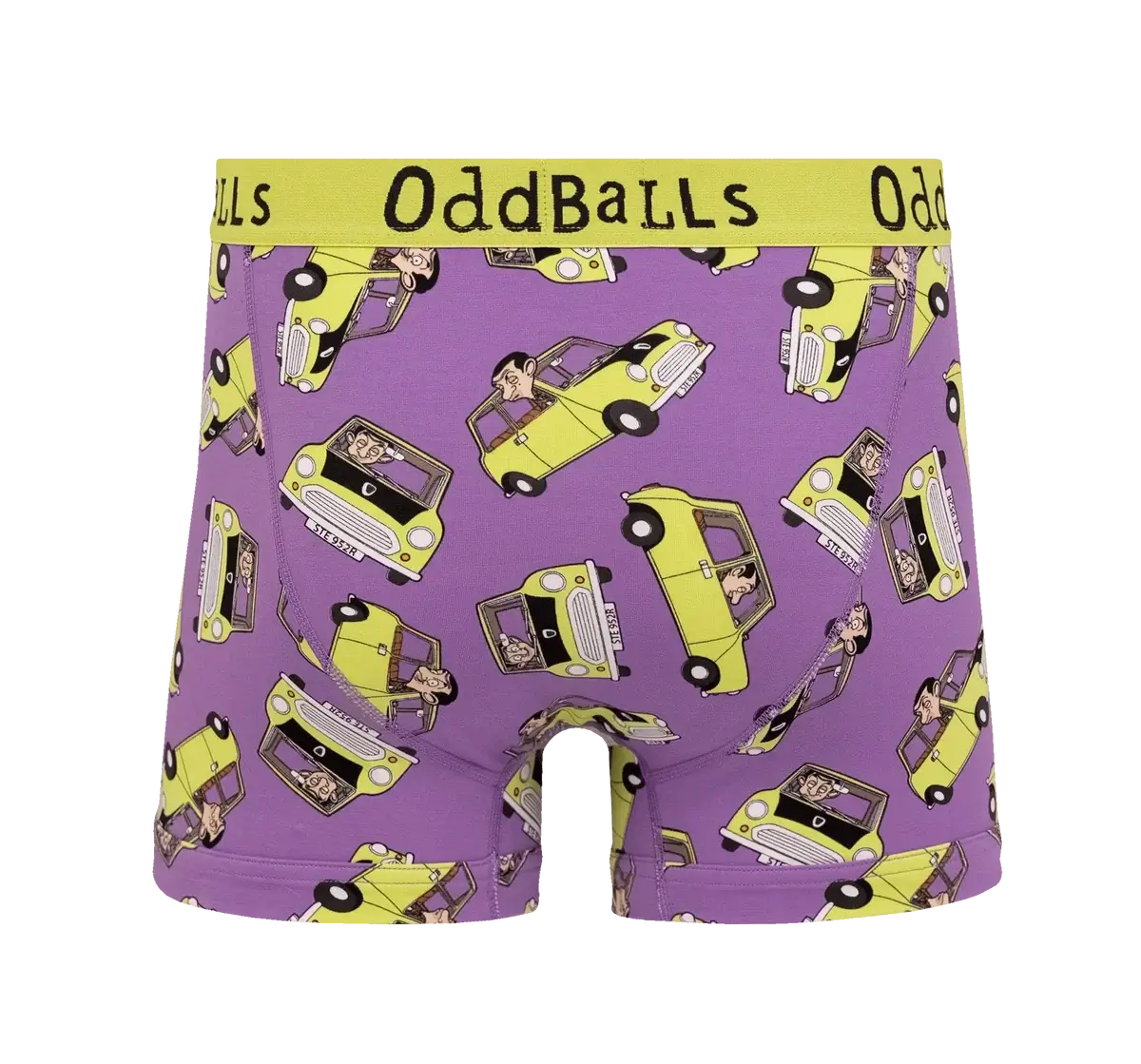 OddBalls Mr Bean Car Men's Cotton Boxer Shorts – back view