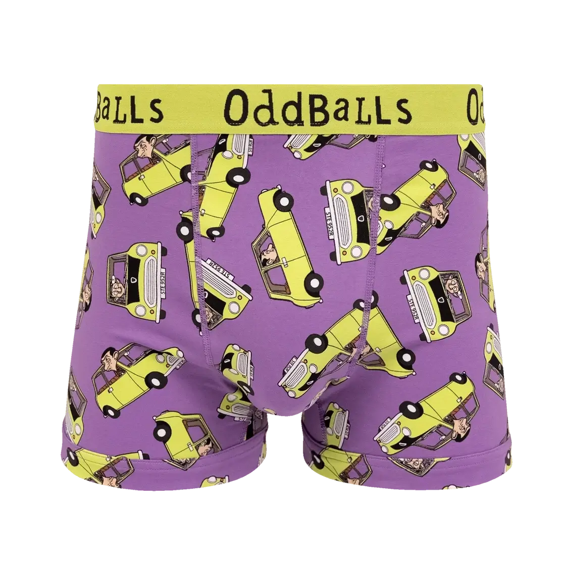OddBalls Mr Bean Car Men's Cotton Boxer Shorts – front view