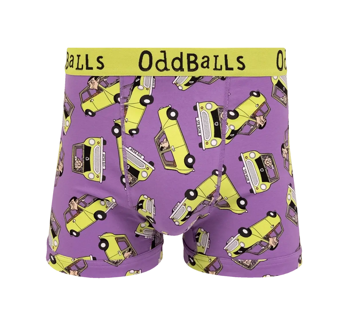 OddBalls Mr Bean Car Men's Cotton Boxer Shorts – front view