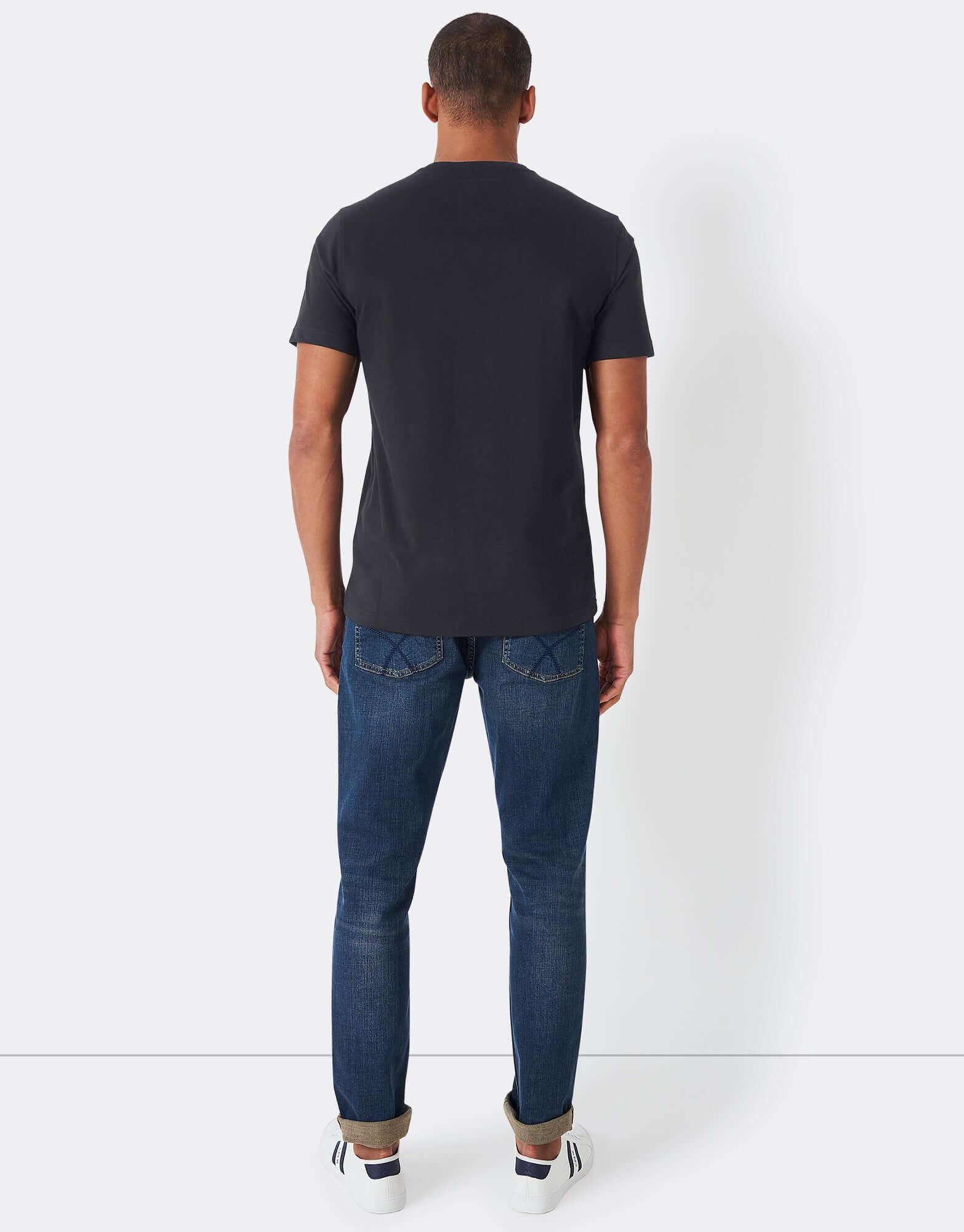 Crew Clothing Classic Crew Neck T-Shirt, 100% Cotton - Heritage Black