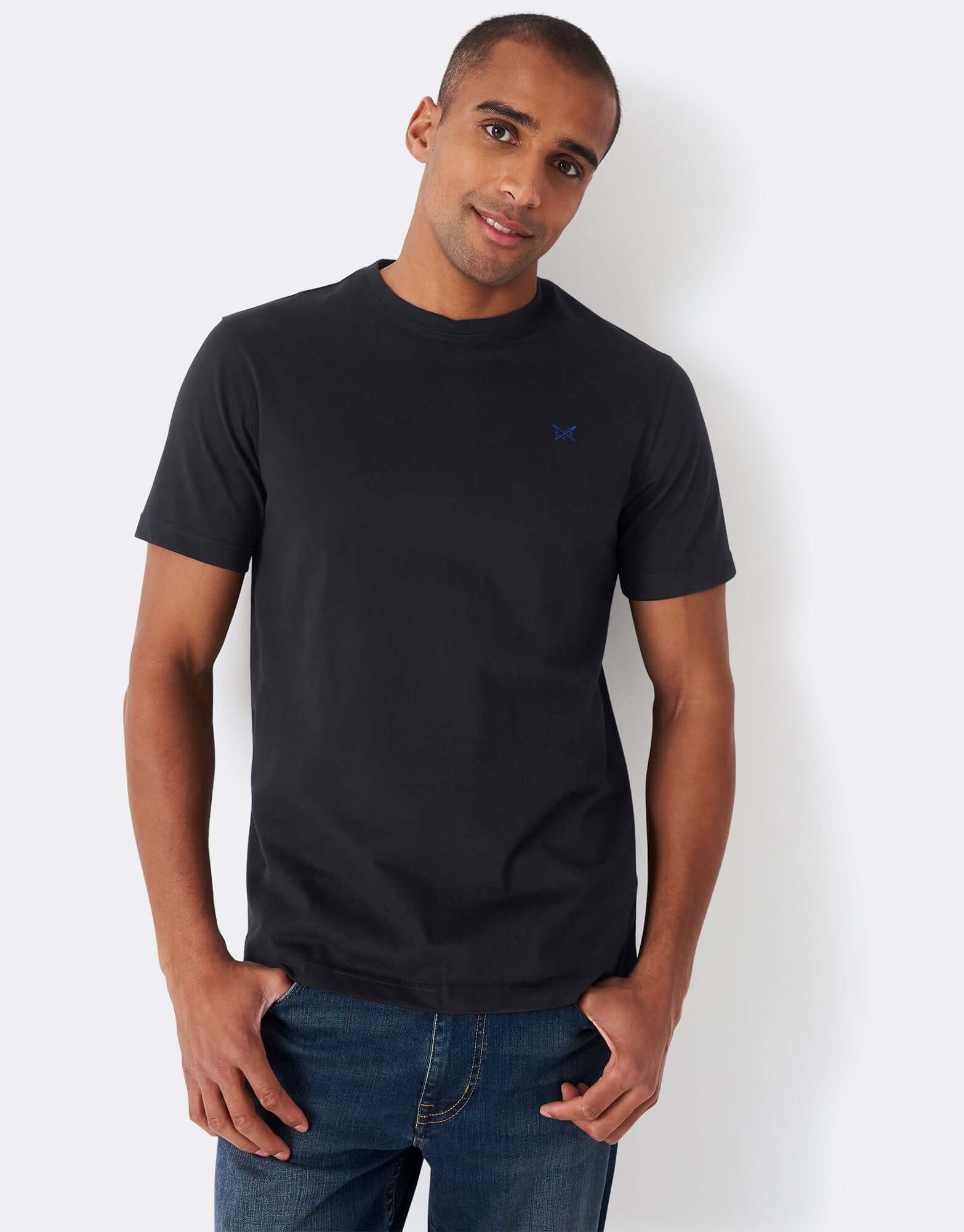 Crew Clothing Classic Crew Neck T-Shirt, 100% Cotton - Heritage Black
