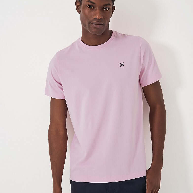 Crew Clothing Classic Crew Neck T-Shirt, 100% Cotton - Classic Pink