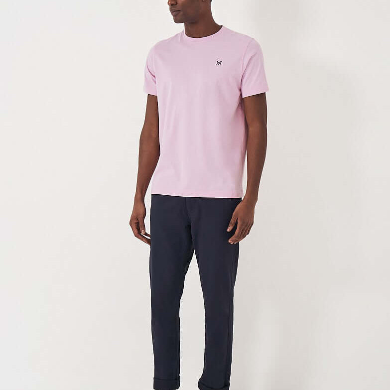 Crew Clothing Classic Crew Neck T-Shirt, 100% Cotton - Classic Pink