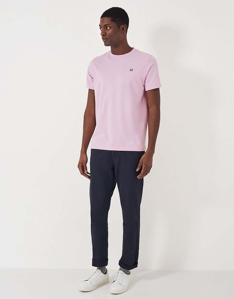 Crew Clothing Classic Crew Neck T-Shirt, 100% Cotton - Classic Pink
