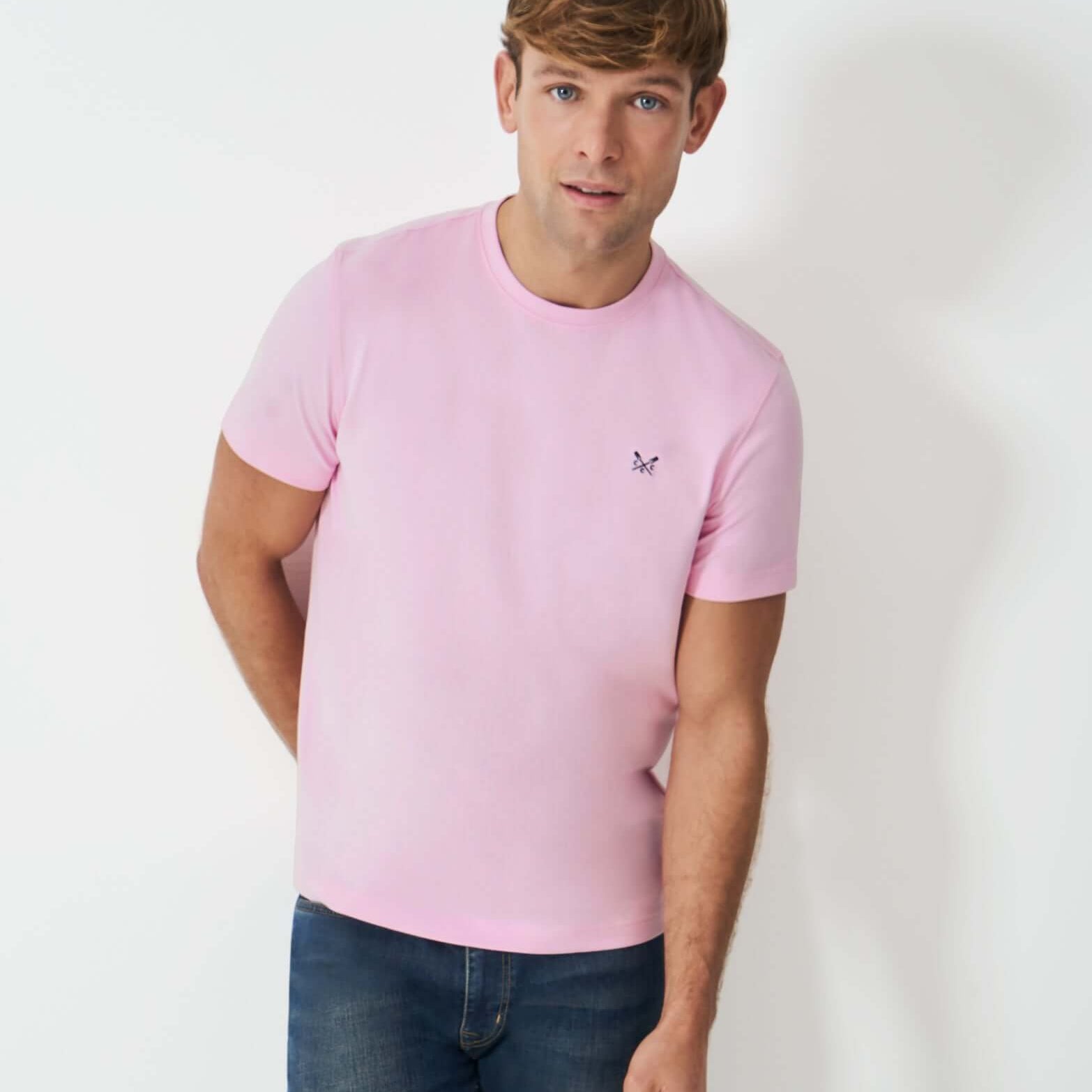 Crew Clothing Classic Crew Neck T-Shirt, 100% Cotton - Classic Pink