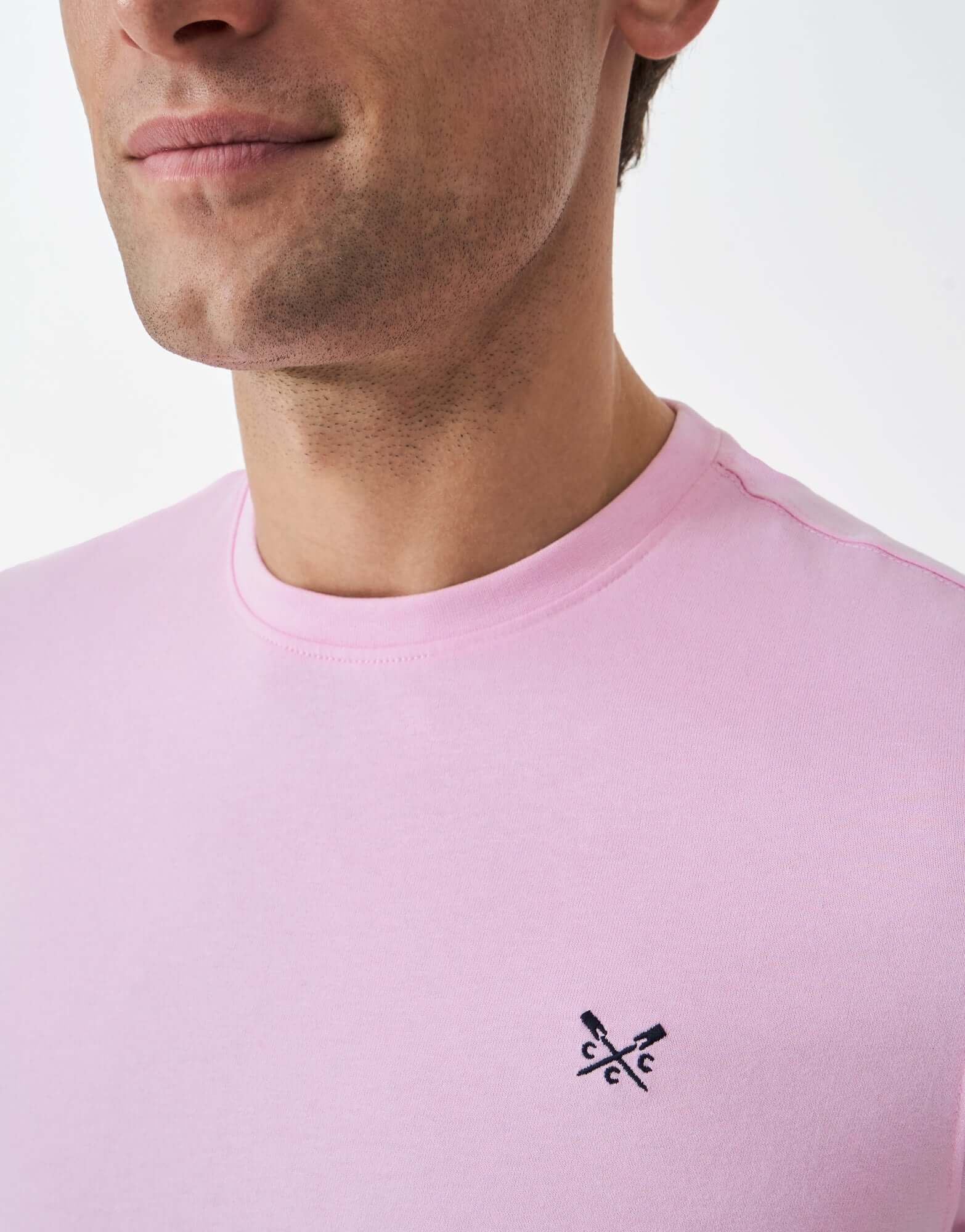 Crew Clothing Classic Crew Neck T-Shirt, 100% Cotton - Classic Pink
