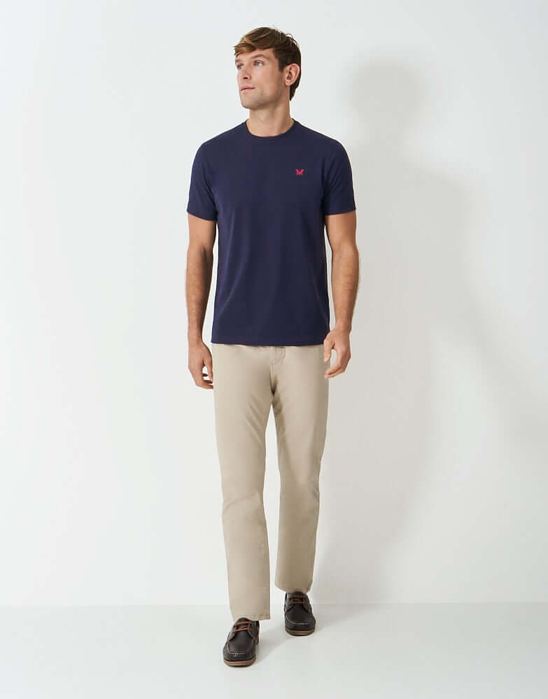 Crew Clothing Classic Crew Neck T-Shirt, 100% Cotton - Heritage Navy
