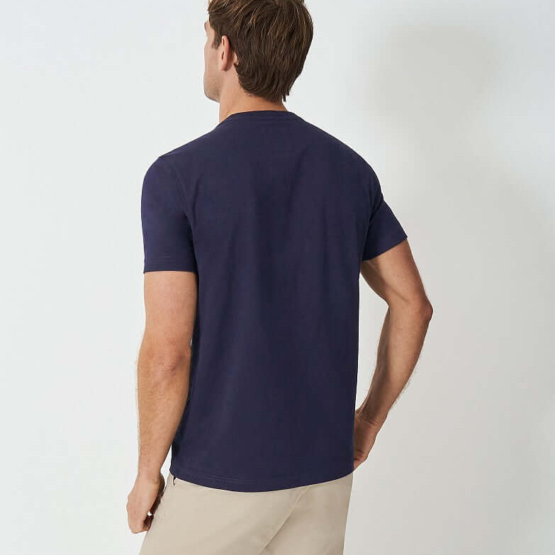 Crew Clothing Classic Crew Neck T-Shirt, 100% Cotton - Heritage Navy