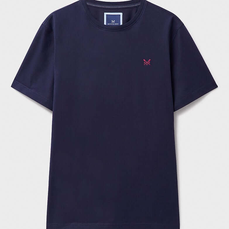 Crew Clothing Classic Crew Neck T-Shirt, 100% Cotton - Heritage Navy