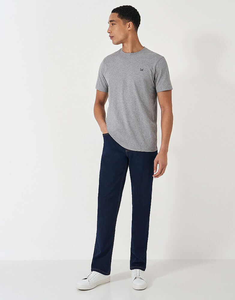 Crew Clothing Classic Crew Neck T-Shirt, 100% Cotton - Heather Grey