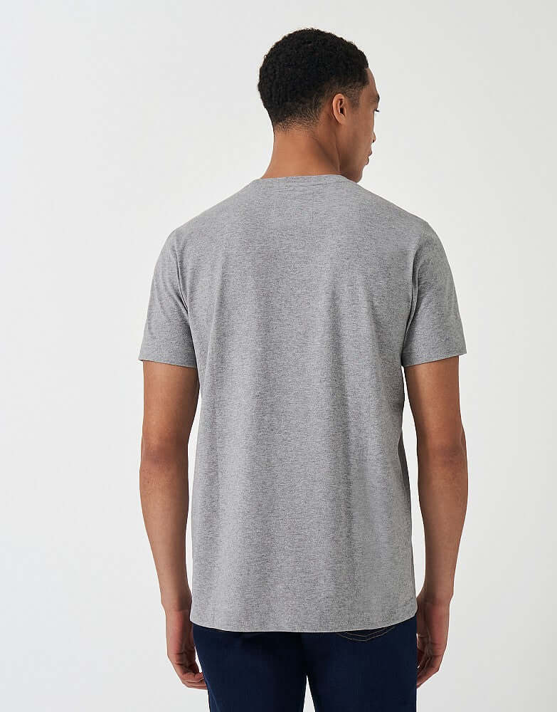 Crew Clothing Classic Crew Neck T-Shirt, 100% Cotton - Heather Grey