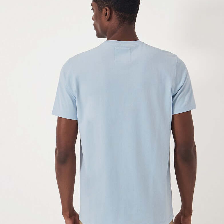 Crew Clothing Classic Crew Neck T-Shirt, 100% Cotton - Heritage Light Blue