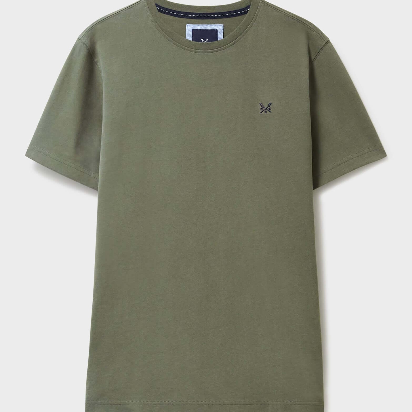 Crew Clothing Classic Crew Neck T-Shirt, 100% Cotton - Heritage Olive