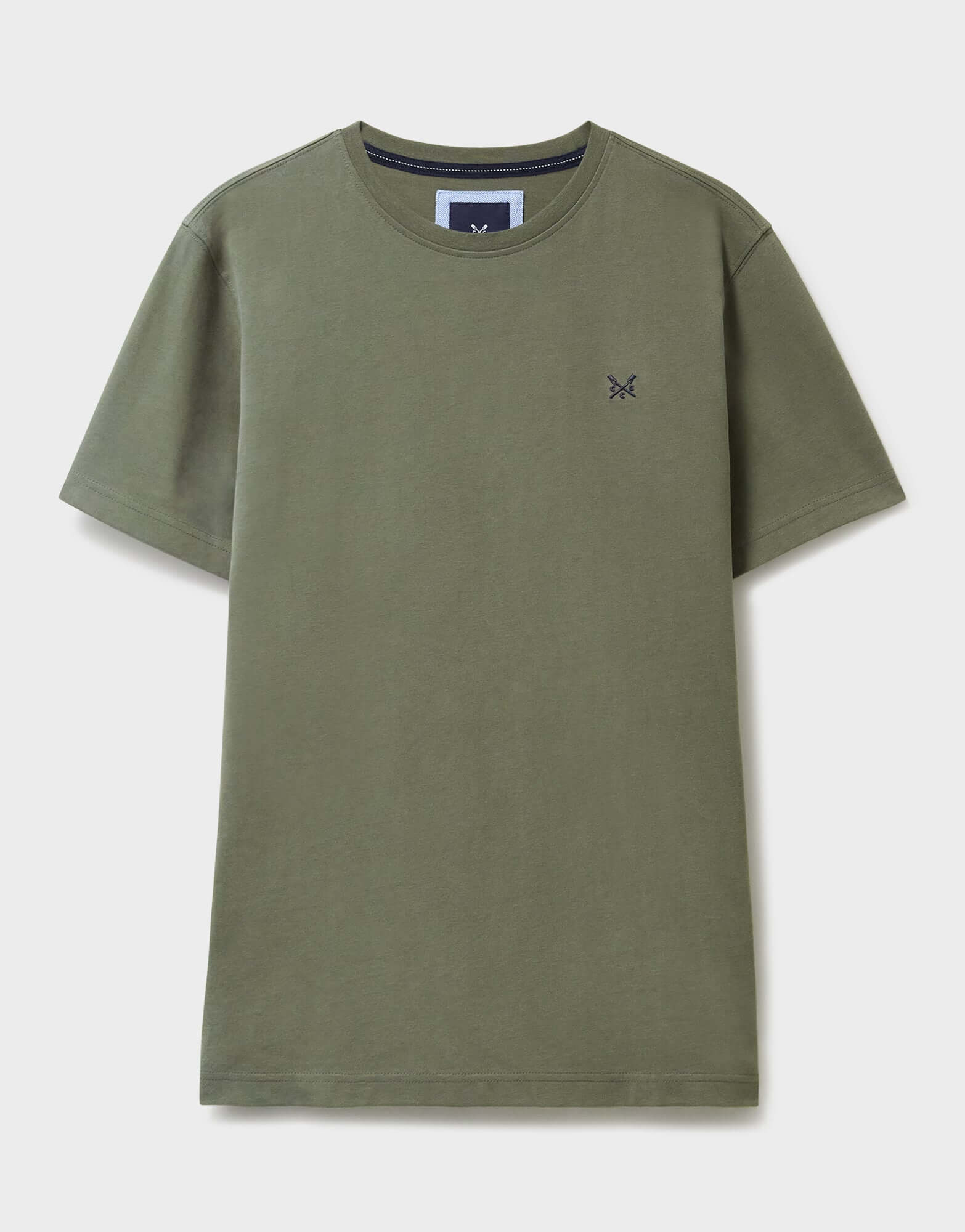 Crew Clothing Classic Crew Neck T-Shirt, 100% Cotton - Heritage Olive