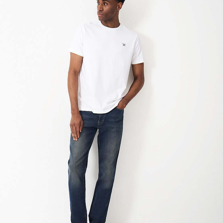 Crew Clothing Classic Crew Neck T-Shirt, 100% Cotton - Optic White