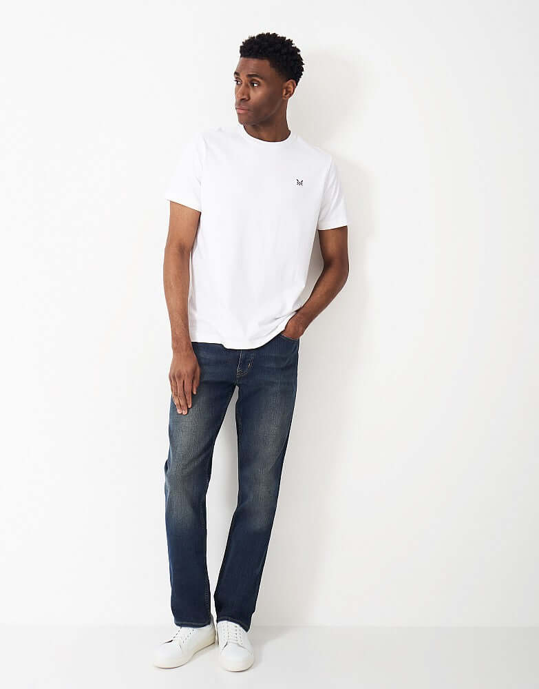 Crew Clothing Classic Crew Neck T-Shirt, 100% Cotton - Optic White