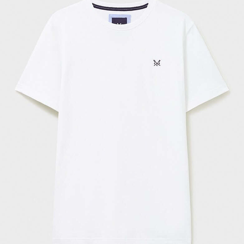 Crew Clothing Classic Crew Neck T-Shirt, 100% Cotton - Optic White