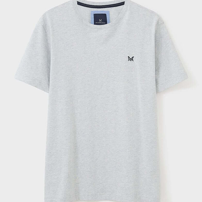Crew Clothing Classic Crew Neck T-Shirt, 100% Cotton - Ice Grey