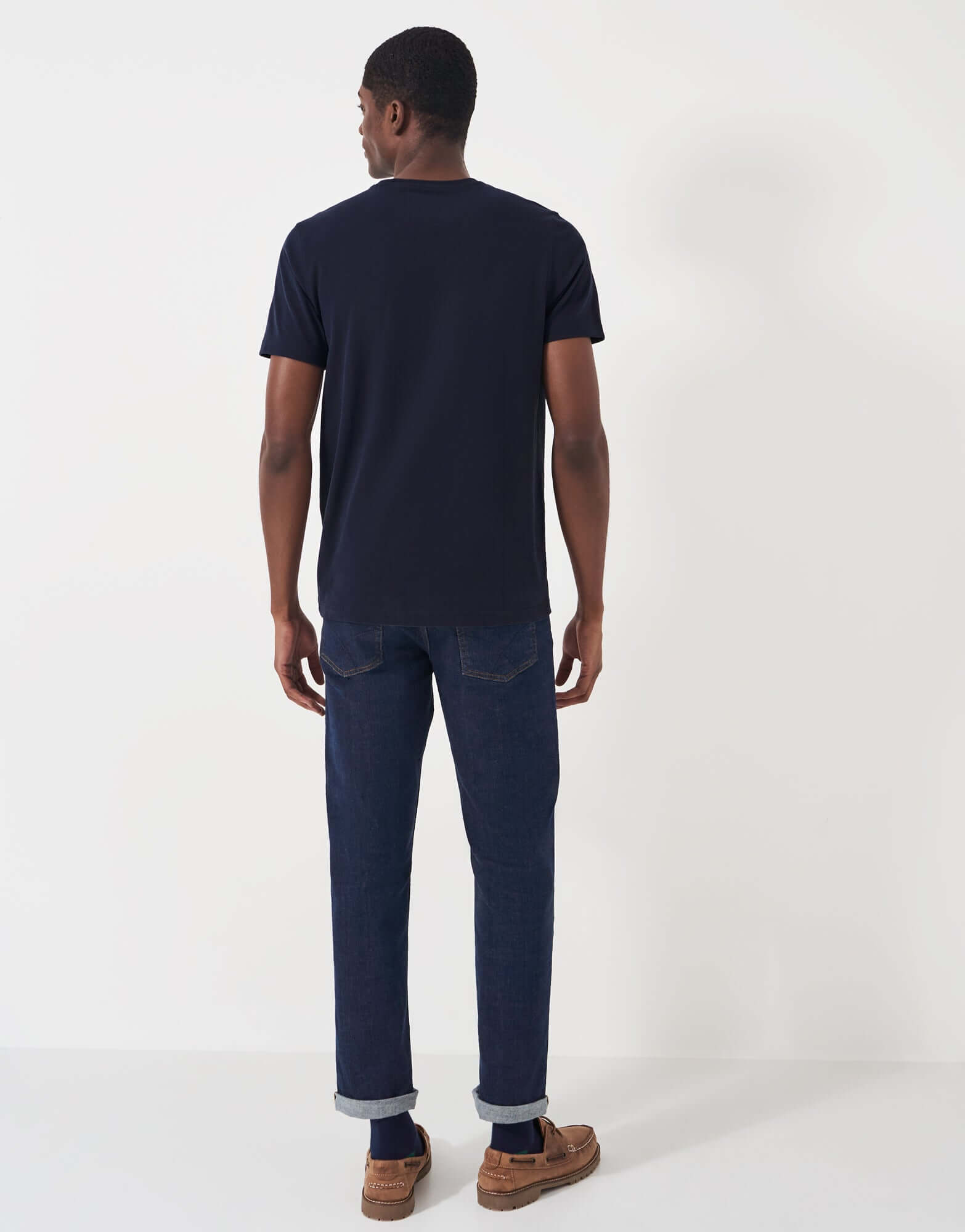 Crew Clothing Classic Crew Neck T-Shirt, 100% Cotton - Heritage Navy