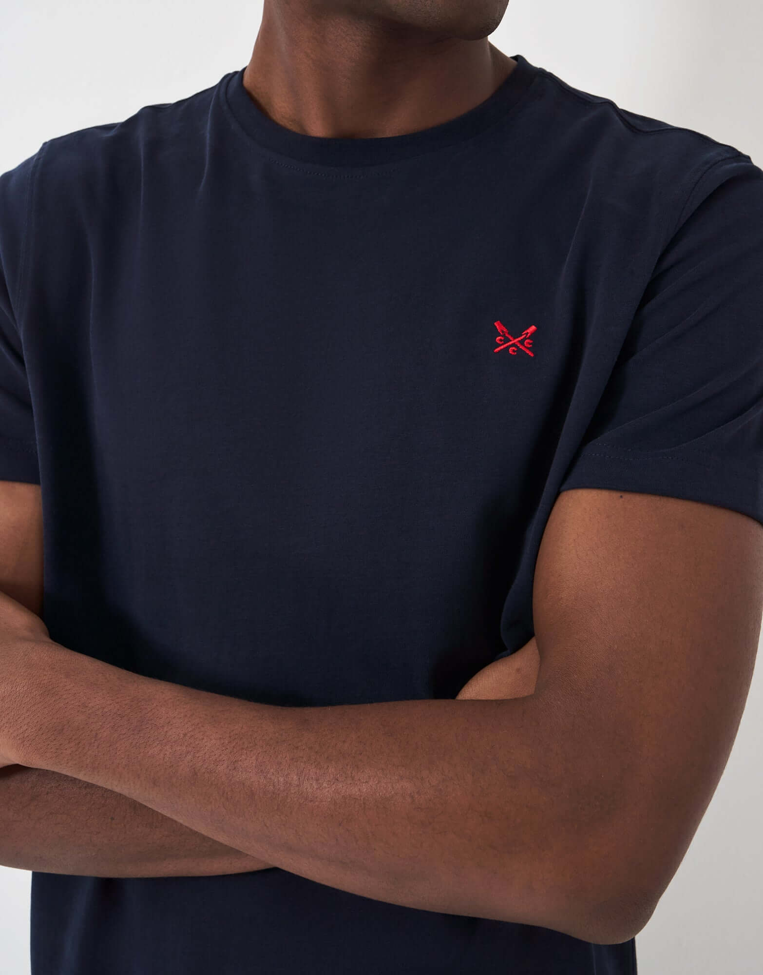 Crew Clothing Classic Crew Neck T-Shirt, 100% Cotton - Heritage Navy