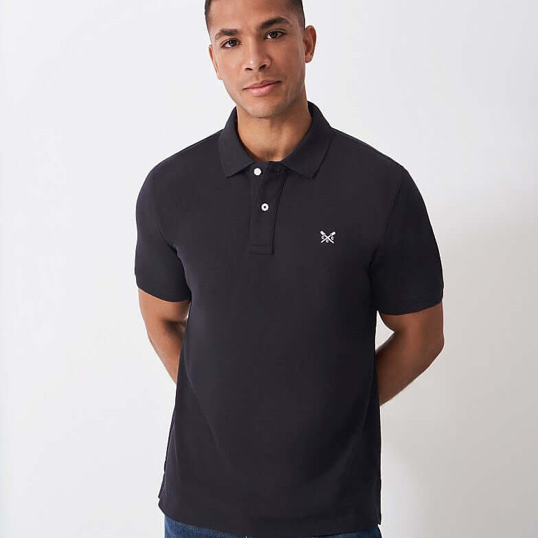 Crew Clothing Classic Pique Polo Shirt - Heritage Black