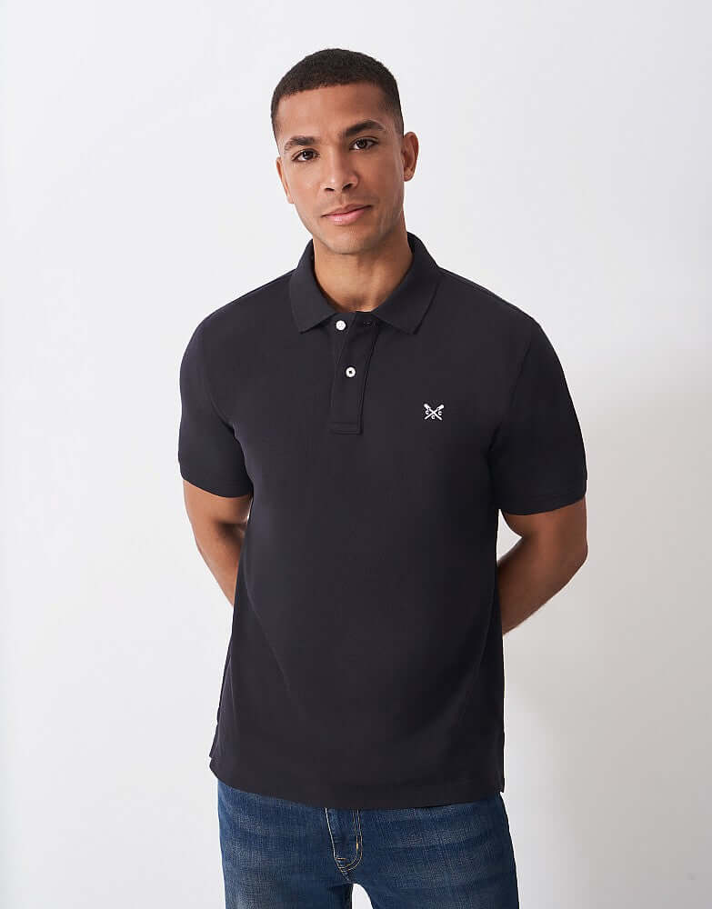 Crew Clothing Classic Pique Polo Shirt - Heritage Black