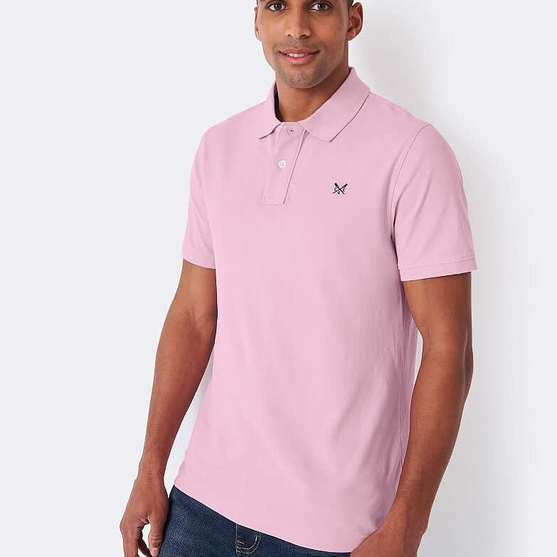 Crew Clothing Classic Pique Polo Shirt - Heritage Pink, 100% Cotton