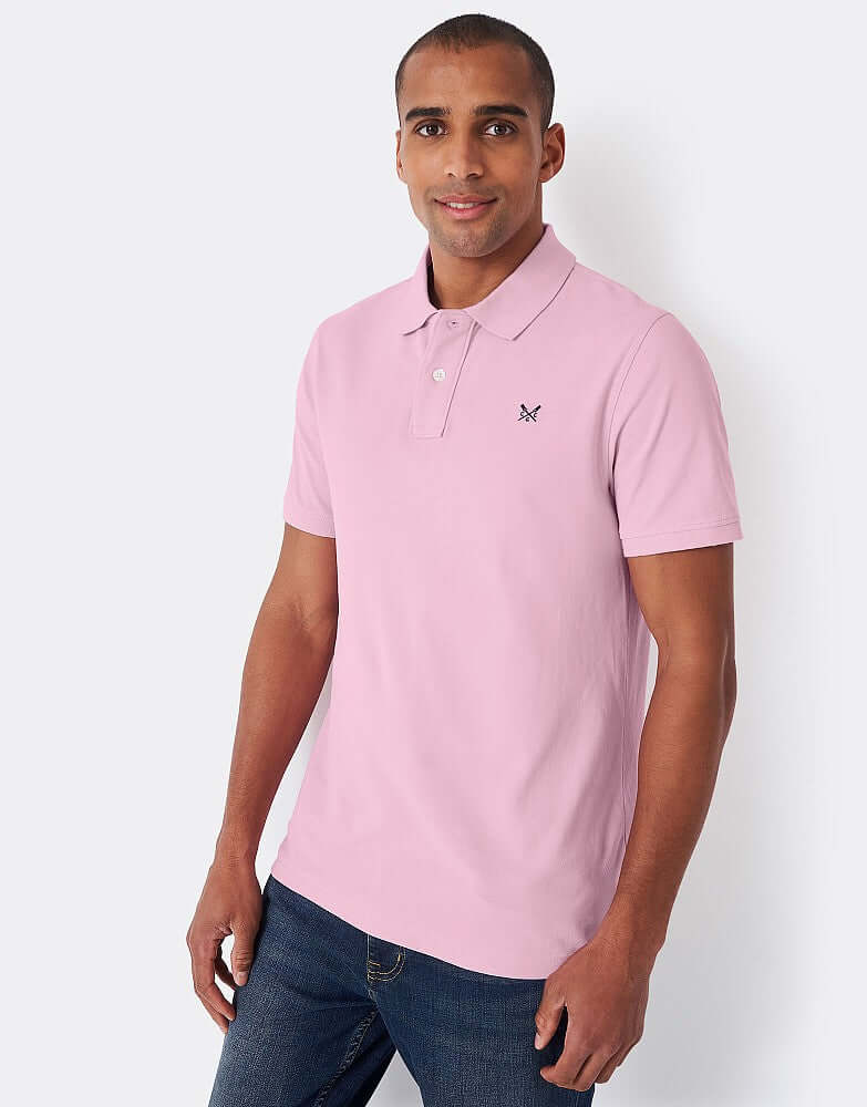 Crew Clothing Classic Pique Polo Shirt - Heritage Pink, 100% Cotton