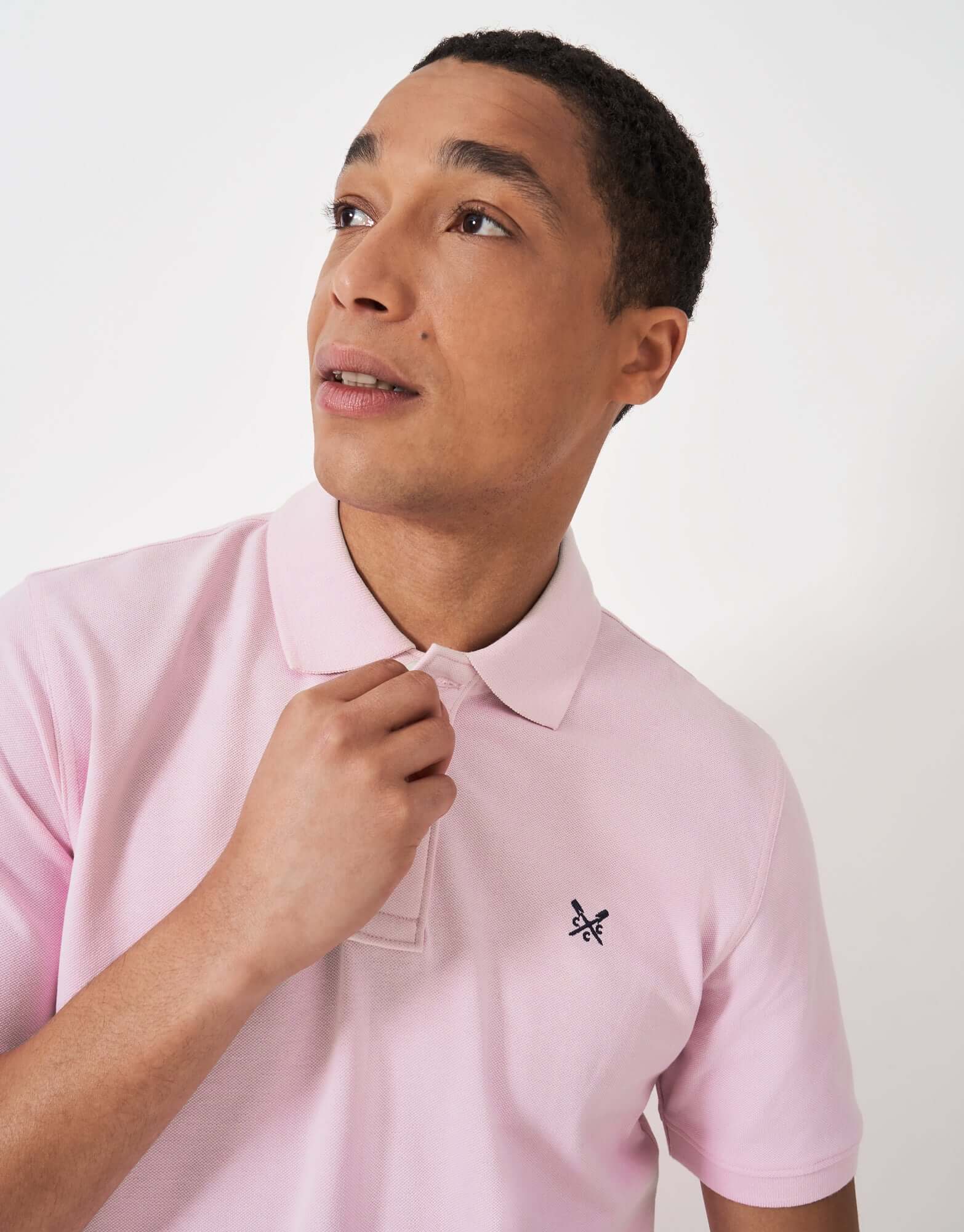 Crew Clothing Classic Pique Polo Shirt - Heritage Pink, 100% Cotton
