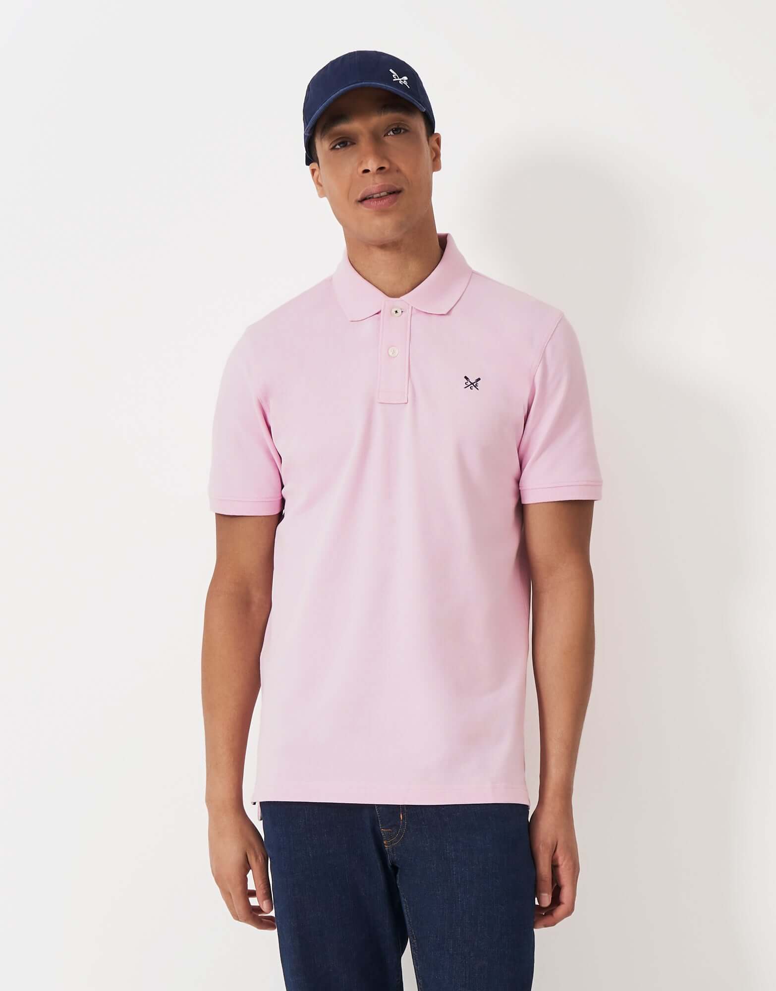 Crew Clothing Classic Pique Polo Shirt - Heritage Pink, 100% Cotton