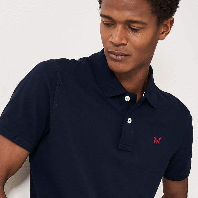 Crew Clothing Classic Pique Polo Shirt - Heritage Dark Navy
