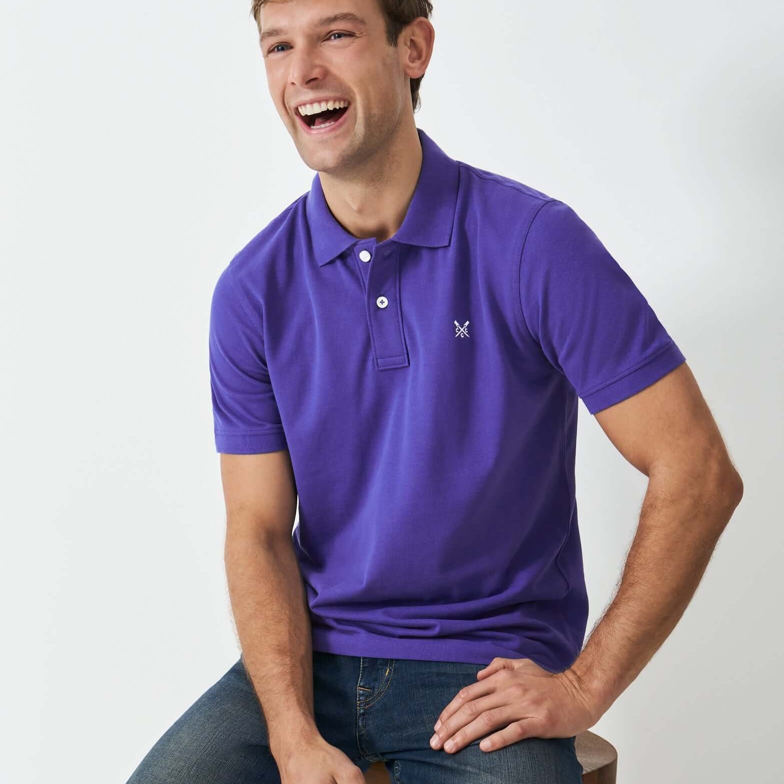 Crew Clothing Men's Classic Pique Polo Shirt – Heritage Marine, 100% Cotton