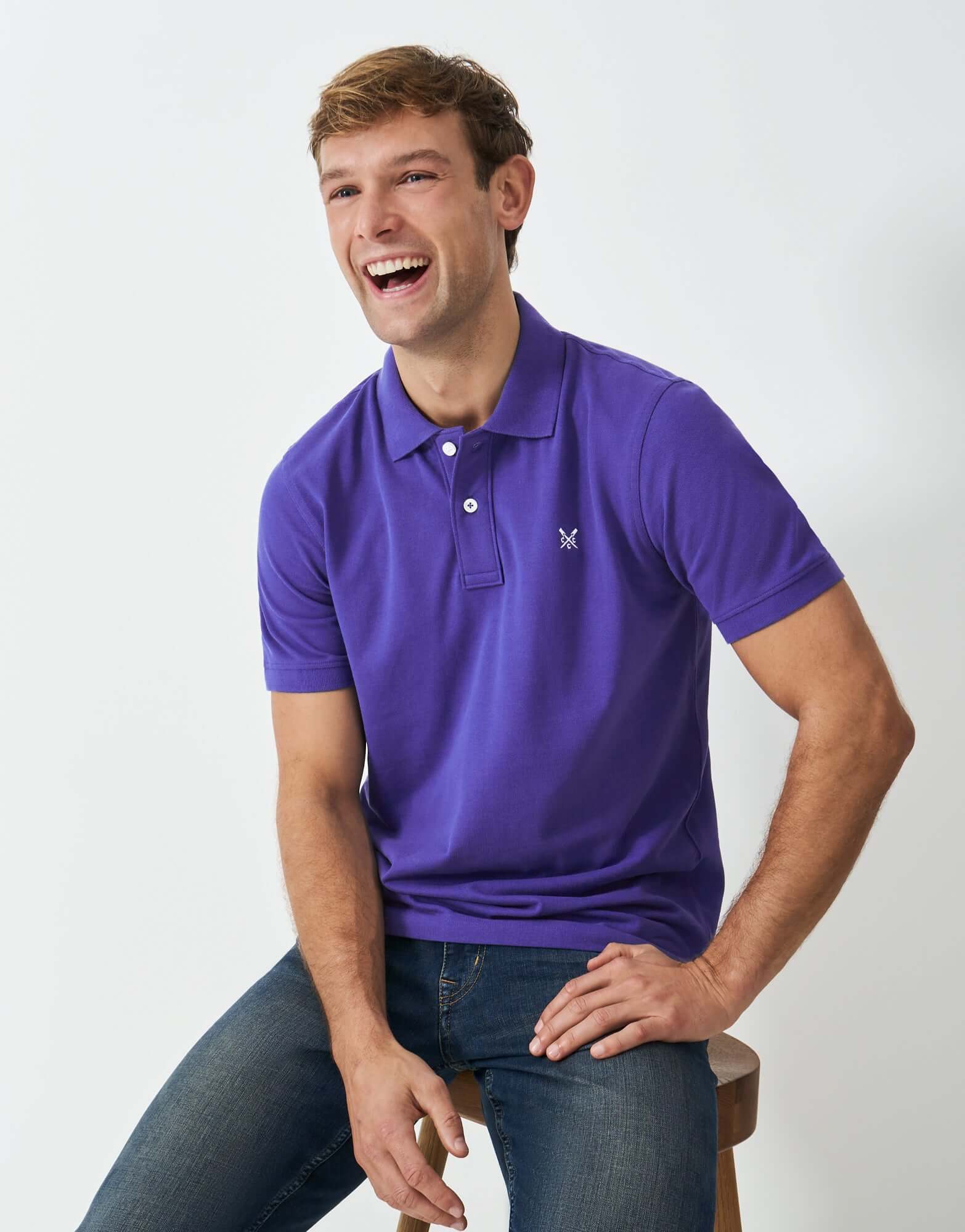 Crew Clothing Men's Classic Pique Polo Shirt – Heritage Marine, 100% Cotton