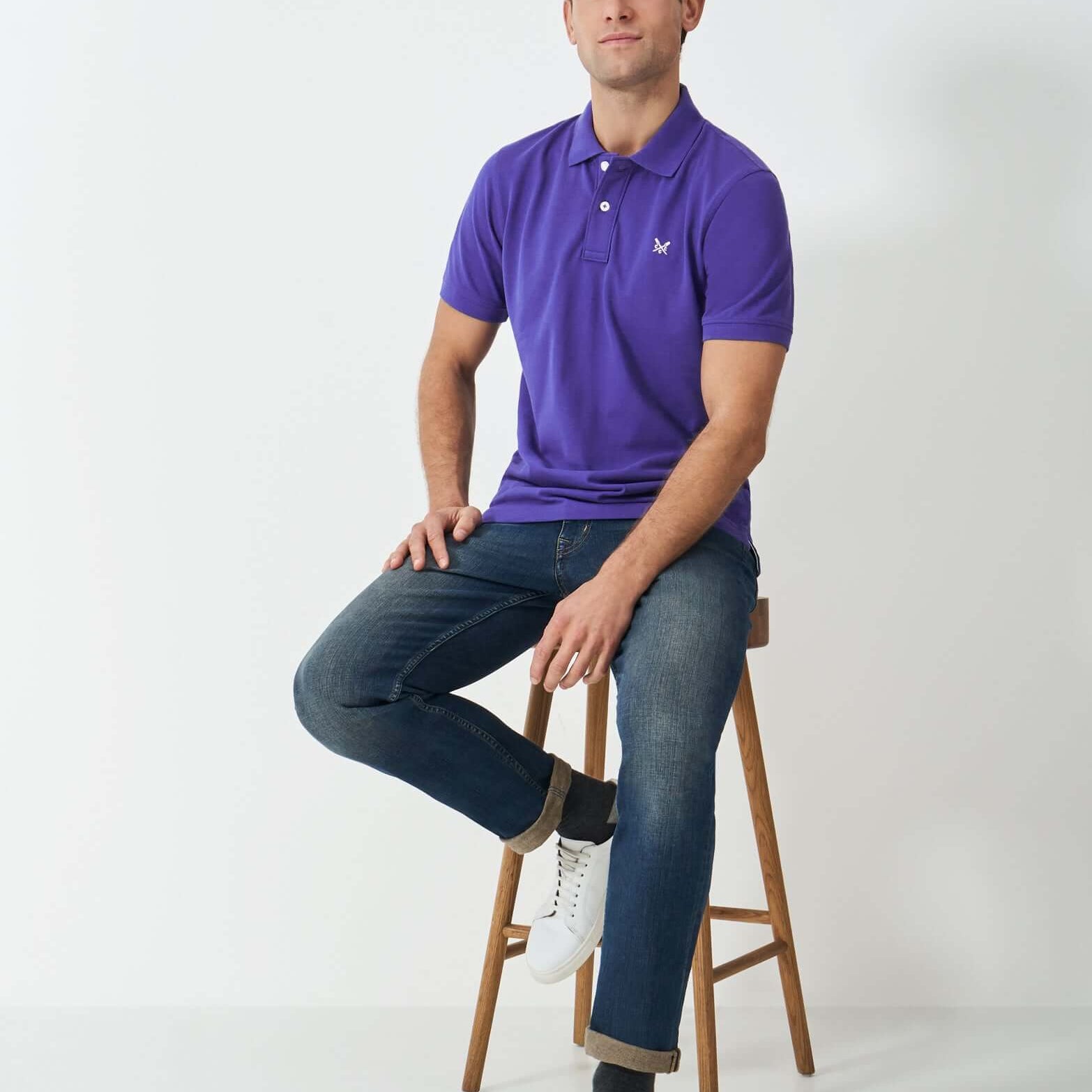 Crew Clothing Men's Classic Pique Polo Shirt – Heritage Marine, 100% Cotton