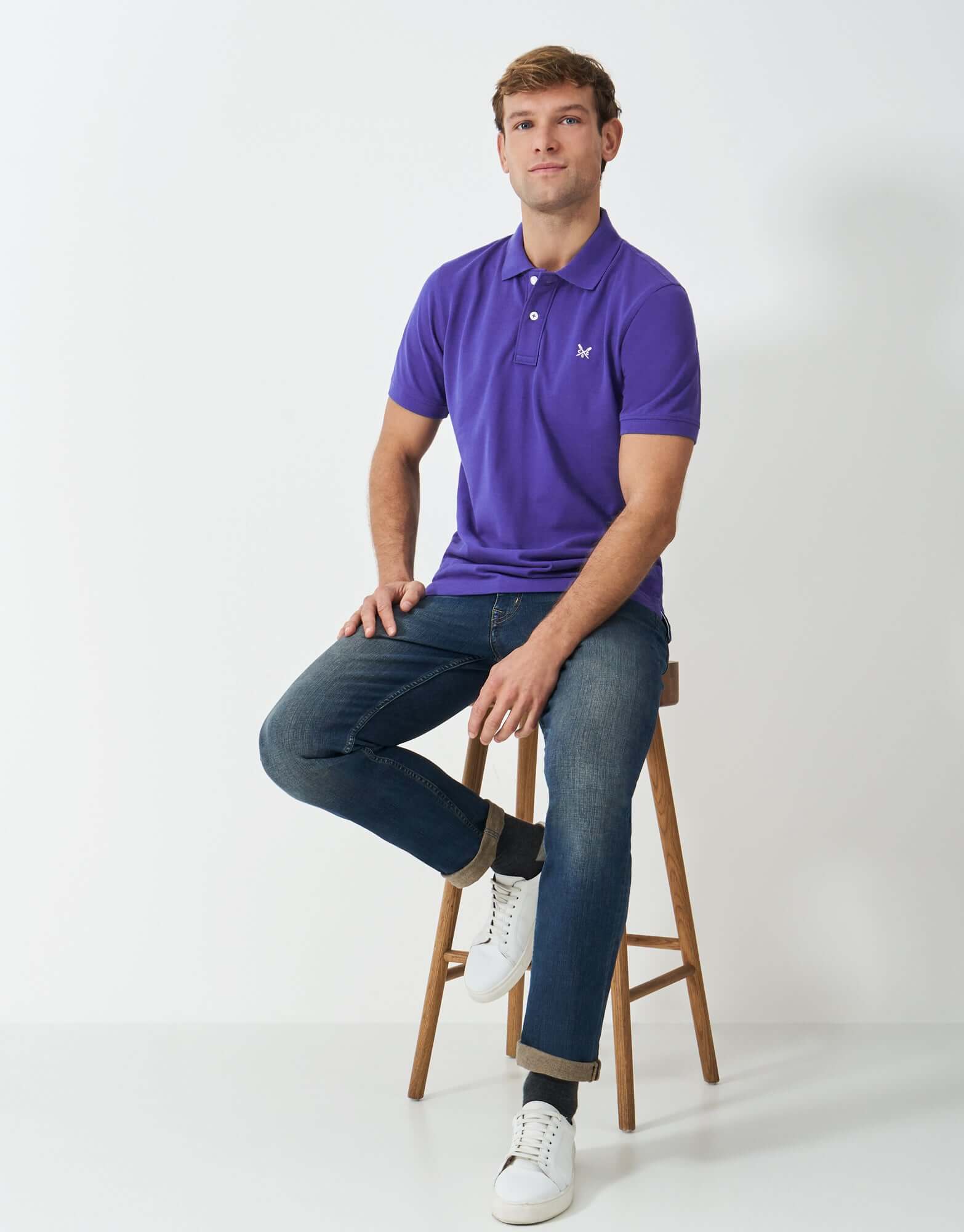 Crew Clothing Men's Classic Pique Polo Shirt – Heritage Marine, 100% Cotton