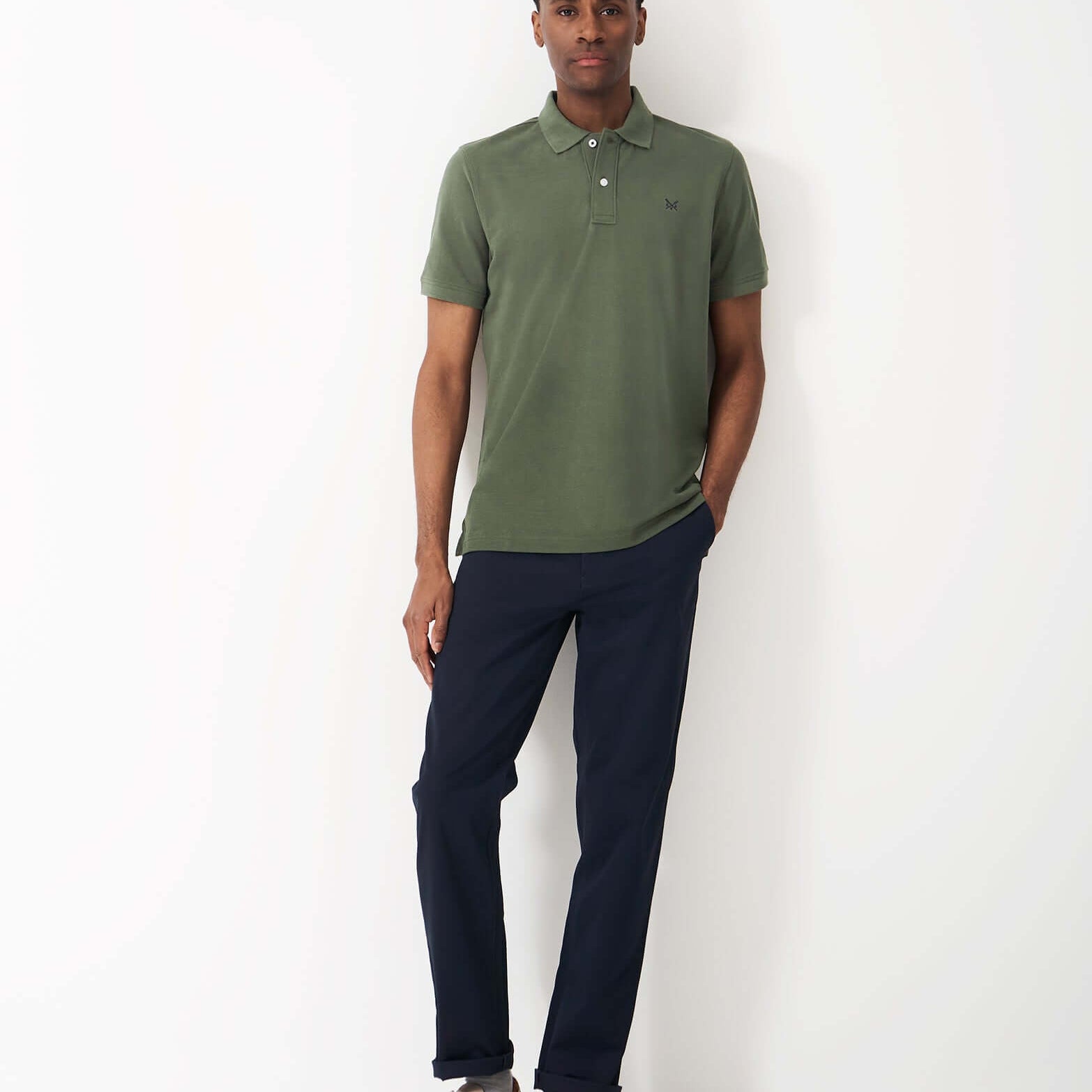 Crew Clothing Men's Classic Pique Polo Shirt – Heritage Olive, 100% Cotton